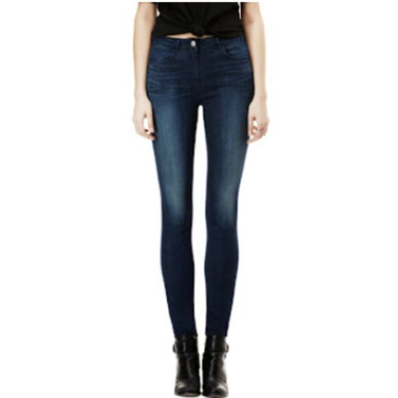 3X1 Channel High Rise Dark Wash Skinny Jeans - Picture 1 of 12